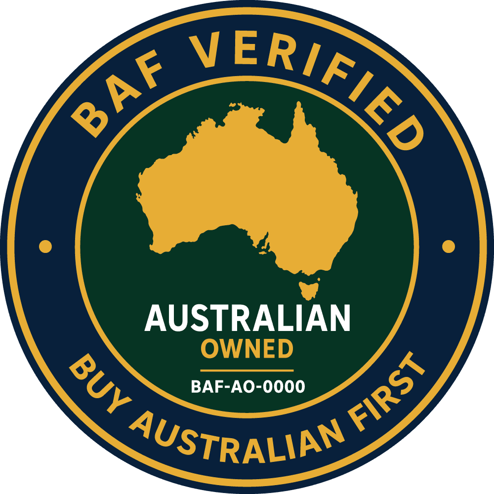 BAF Verified Australian Owned badge